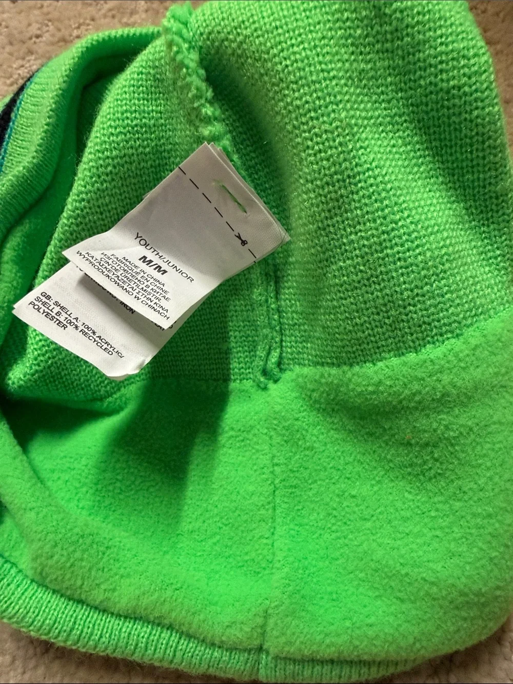 The North Face bright neon